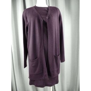 Preview Sweater Sheath Dress & Cardigan 2Pc XS